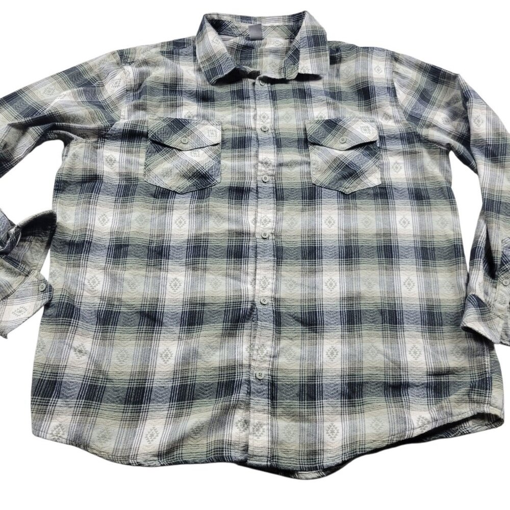 Hurley Flannel Shirt Mens 2XL Atzec Button Up Long Sleeve Southwester